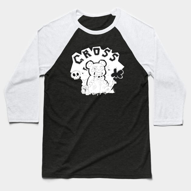 Gross Bear Baseball T-Shirt by LordressViper